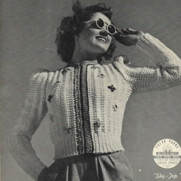 Vintage 1950s  Hand Embroidered Sweater - Picture 4 of 13